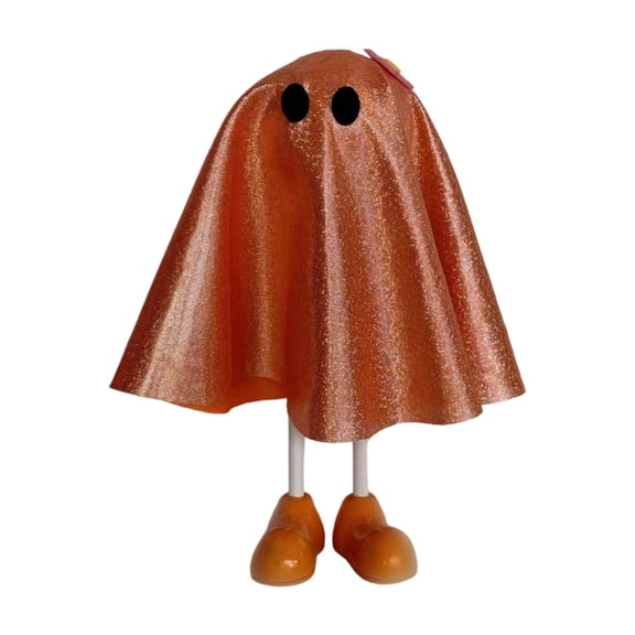 Hippie Halloween Ghost Decoration - 18 Inch Glitter Groovy Ghost Table Centerpiece for Spooky Tiered Tray, Kitchen, Party Decor, and Anthropology Home Decor