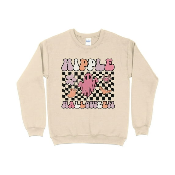 Hippie Halloween Sweatshirt, Halloween Shirt, Skeleton Sweatshirt, Halloween Crewneck