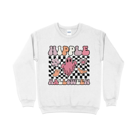 Hippie Halloween Sweatshirt, Halloween Shirt, Skeleton Sweatshirt, Halloween Crewneck