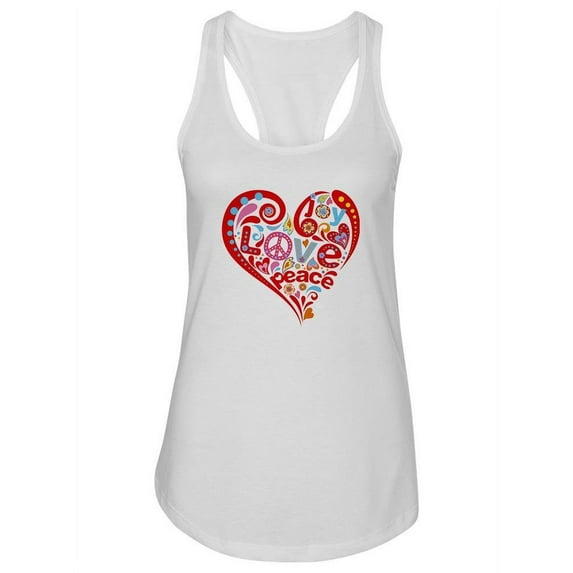 Hippie Heart Tank Women -Image by Shutterstock, Female XX-Large