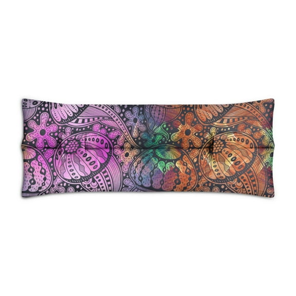 Hippie Inspired Seat Belt Pillow for Surgery Recovery - Soft Mastectomy Cushion for Women, Colorful Bohemian Design, Pressure Relief Pad for Car Rides