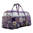 thumbnail image 1 of Hippie Journey Quilted Duffel Bag,Hippie Van Quilted Duffle Bag,Boho Travel Duffle Bag Vintage Floral Travel Weekender Bags Overnight Luggage Gym Bag for Everyday Travel (16"L x 8"W x 8"H), 1 of 2