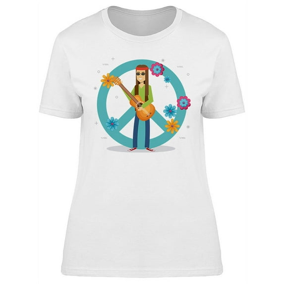 Hippie Man Design T-Shirt Women -Image by Shutterstock, Female XX-Large