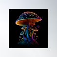 thumbnail image 1 of Hippie Mystical Mushroom Poster Wall Art, Modern Wall Decor, 16x16 UNFRAMED, 1 of 3