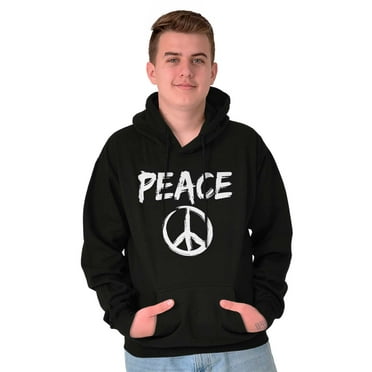 Hippie Peace Sign Make Love Not War Unisex Plus Size Hoodie Brisco Brands 2X