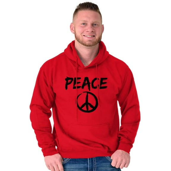 Hippie Peace Sign Make Love Not War Hoodie Sweatshirt Women Men Brisco Brands S