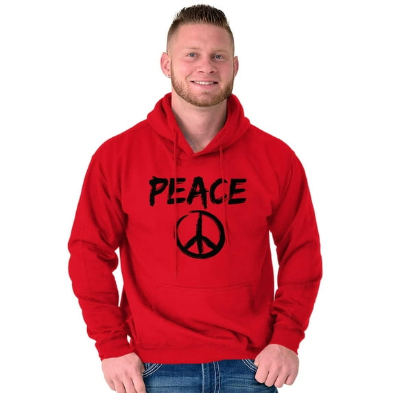 Hippie Peace Sign Make Love Not War Hoodie Sweatshirt Women Men Brisco Brands S