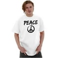 thumbnail image 1 of Hippie Peace Sign Make Love Not War Men's Graphic T Shirt Tees Brisco Brands S, 1 of 4