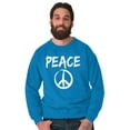 thumbnail image 1 of Hippie Peace Sign Make Love Not War Sweatshirt for Men or Women Brisco Brands 3X, 1 of 6