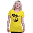 thumbnail image 1 of Hippie Peace Sign Make Love Not War Women's T Shirt Ladies Tee Brisco Brands 3X, 1 of 6