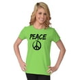 thumbnail image 1 of Hippie Peace Sign Make Love Not War Womens Slim Fit Graphic Tee Brisco Brands L, 1 of 4