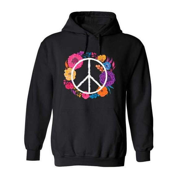 Hippie Peace Symbol  Hoodie Women -Image by Shutterstock, Female 4X-Large