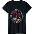 thumbnail image 1 of Hippie Peace Symbol Love Peace T-Shirt, 1 of 3