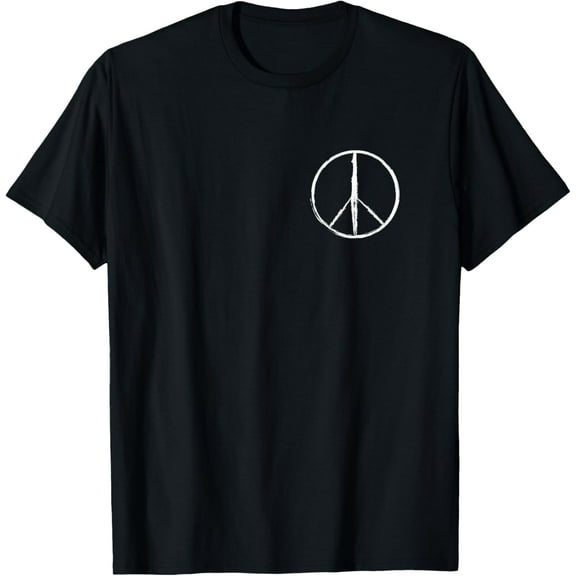 Hippie Rainbow Peace Sign On Pocket Hippie T-Shirt