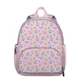 thumbnail image 1 of Hippie Retro Colorful Symmetrical Breathable Padded Backpack with Side Pockets, 1 of 4