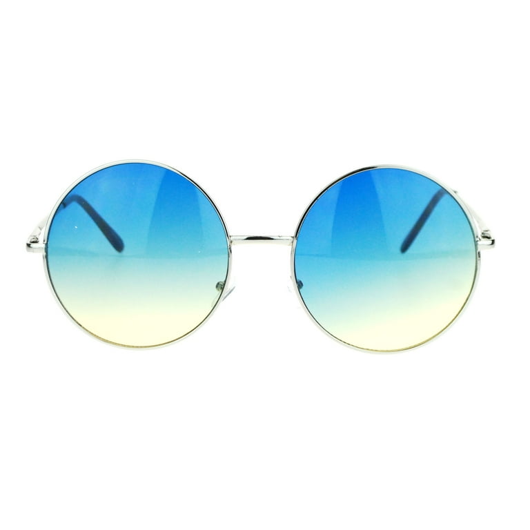 Hippie Retro Groovy Gradient Oversize Circle Lens Round