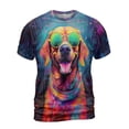 thumbnail image 1 of Hippie Rhodesian Ridgeback Portrait oil painting Watercolor Tie-dye Vintage All Over Print 3D Shirt Unisex Merch Ridgebacks Dog Lover Gifts - 00015, 1 of 6