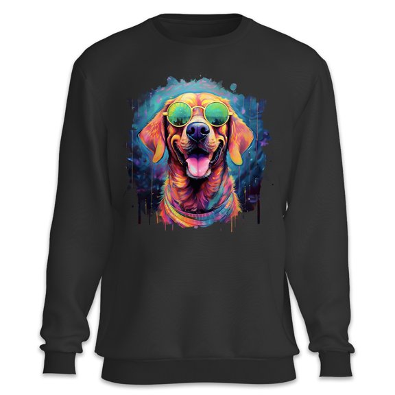 Hippie Rhodesian Ridgeback Portrait oil painting Watercolor Tie-dye Vintage Sweatshirt Unisex Merch Ridgebacks Dog Lover Gifts - 00015