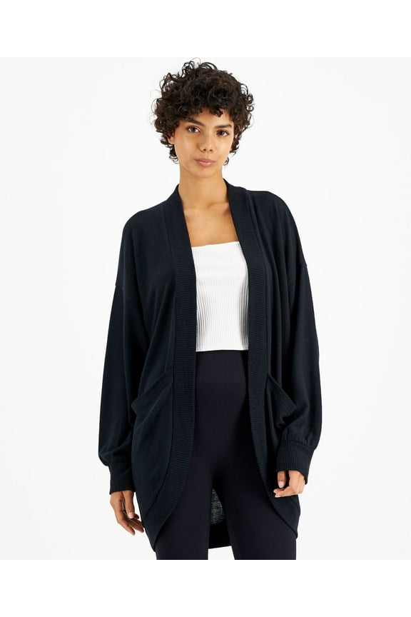 Juniors Cocoon Cardigan, Black, Small