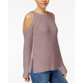 thumbnail image 1 of Hippie Rose Juniors Cold Shoulder Sweater Lilac Bloom M, 1 of 1