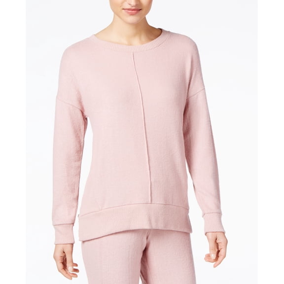 Hippie Rose Juniors Cozy Marled Side Zip Sweatshirt Mauve Petal XS