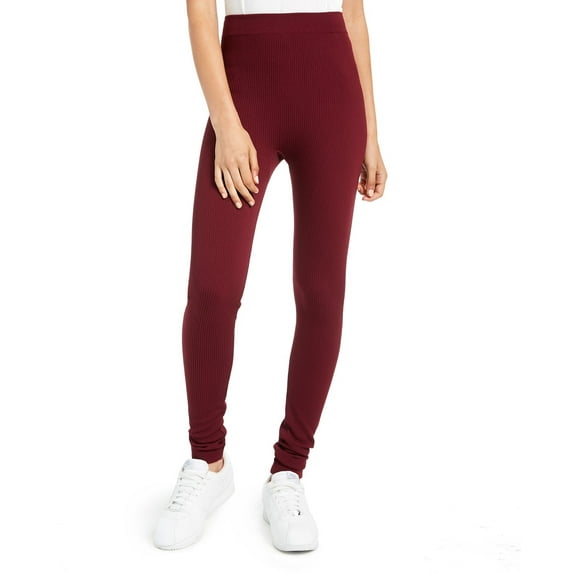 Hippie Rose Juniors' Fleece-Lined Leggings Purple Size Medium