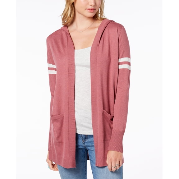 Hippie Rose Juniors Hooded Cardigan Clay Combo XL