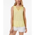 thumbnail image 1 of Hippie Rose Juniors Lattice Front Tank Top Sun Drop S, 1 of 1
