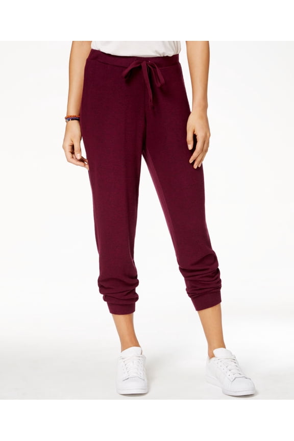 Juniors Marled Super Soft Jogger Pants Artisan Wine XS