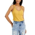 thumbnail image 1 of Hippie Rose Juniors' Ribbed Henley Tank Top B4HP (Gold,Juniors,S), 1 of 1
