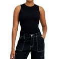 thumbnail image 1 of Hippie Rose Womens Seemless Ribbed Tank Top, Black, Juniors, Small, 1 of 1