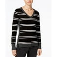 thumbnail image 1 of Hippie Rose Juniors Step Hem Sweater Black Stripe Combo M, 1 of 1