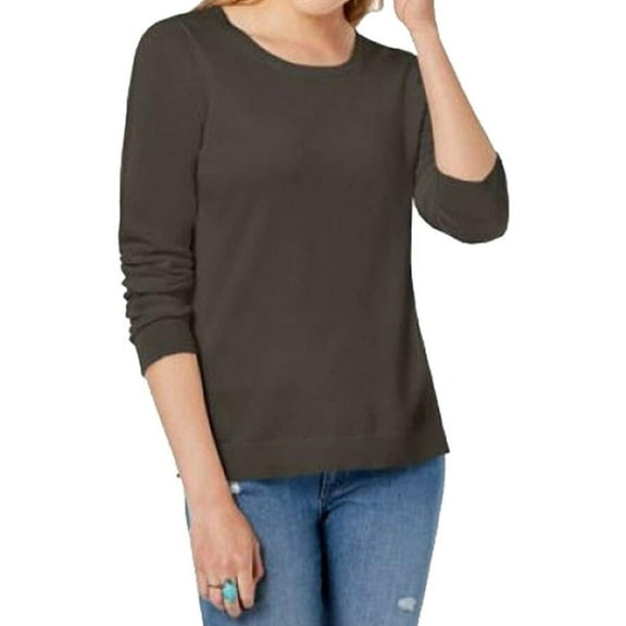 Hippie Rose Juniors Strappy Back Sweater Dusty Camo S