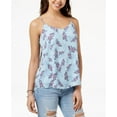 thumbnail image 1 of Hippie Rose Juniors V Neck Tank Top Blue Floral L, 1 of 1