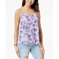 thumbnail image 1 of Hippie Rose Juniors V Neck Tank Top Purple Floral L, 1 of 1