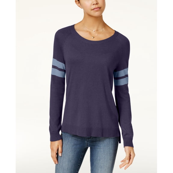 Hippie Rose Juniors Varsity Sweater Blue Combo XL