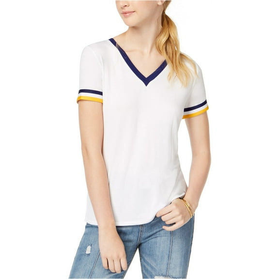 Hippie Rose Womens Football Stripe Basic T-Shirt