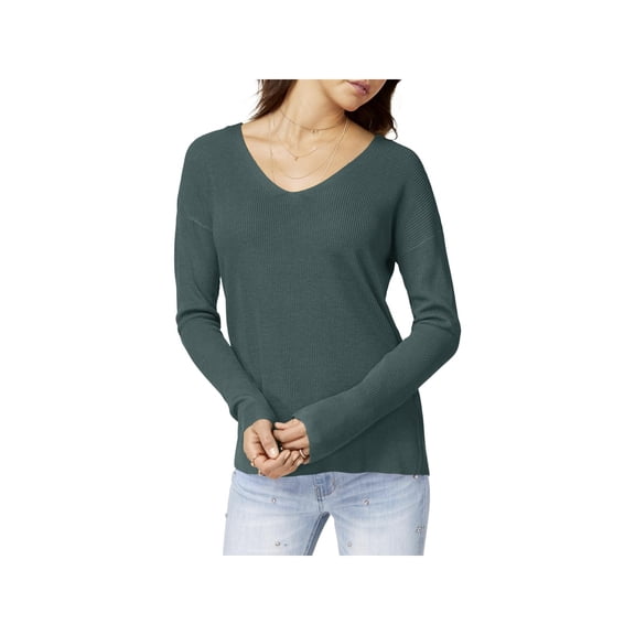Hippie Rose Womens Juniors Criss-Cross Long Sleeves Sweater