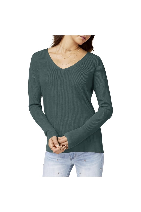 Womens Juniors Criss-Cross Long Sleeves Sweater