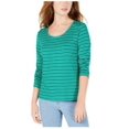 thumbnail image 1 of Hippie Rose Womens Juniors Lace Up Scoop Neck T-Shirt, Green Medium, 1 of 1