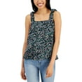 thumbnail image 1 of Hippie Rose Womens Juniors Tie Shoulder Smocked Tank Top, 1 of 1