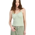 thumbnail image 1 of Hippie Rose Womens Lace Trim Tank Top, Green, Juniors, Large, 1 of 1