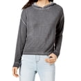 thumbnail image 1 of Hippie Rose Womens Ombre Hoodie,Washed Charcoal,X-Small, 1 of 1