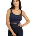 thumbnail image 1 of Hippie Rose Womens Ribbed Cropped Tank Top, Blue, Juniors, Small, 1 of 1
