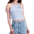 thumbnail image 1 of Hippie Rose Womens The Rose Club Tank Top, Blue, Juniors, X-Large, 1 of 1