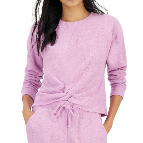 Hippie Rose Womens Twist Front Long Western Jersey, Purple, Juniors, Medium
