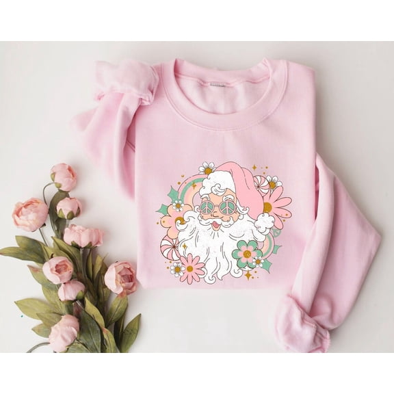 Hippie Santa Sweatshirt, Hippie Santa Shirt, Family Shirt, Santa Claus Shirt, Shirt All Size S-5Xl