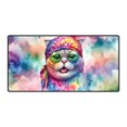 thumbnail image 1 of Hippie Scottish Fold Portrait Watercolor Tie-Dye Vintage Styles Desk Mat Full Keyboard Mouse Pad Cat Lover Kitten Owner Gifts Large Mousepad - 00014, 1 of 5