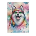 thumbnail image 1 of Hippie Siberian Husky Portrait Watercolor Tie-Dye Vintage Styles Vertical Matte Canvas Poster Husky Dog Lover Gifts Wall Art Home Decor - 00014, 1 of 5