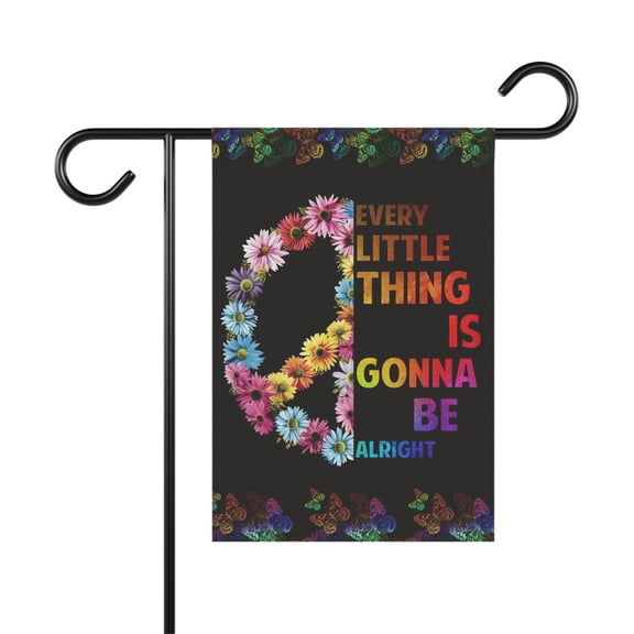 Hippie Sign Flag, Hippie Peace Sign Flag, Peace Love Hope Flag ID-0229-AVJS
